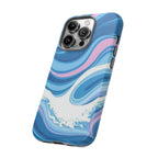 Blue & Pink Swirl Tough Case for iPhone