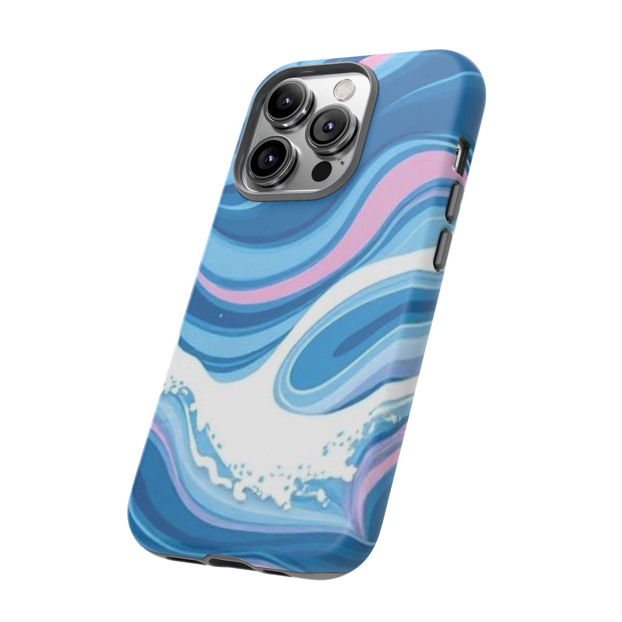 Blue & Pink Swirl Tough Case for iPhone