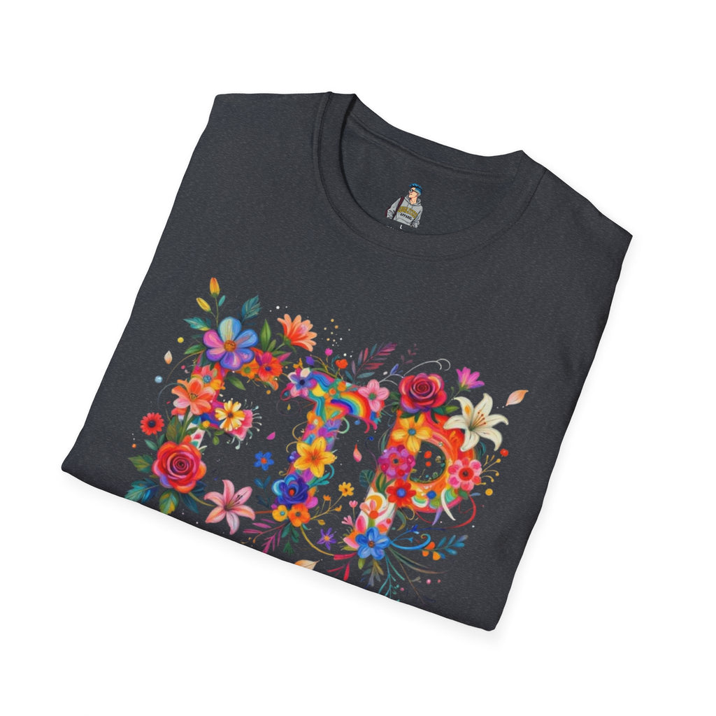 Floral 'FTP' Graphic T-Shirt