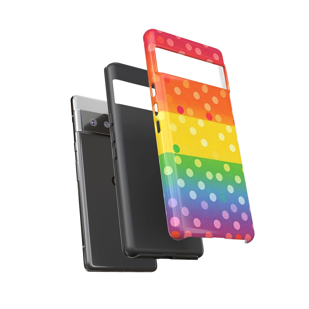Rainbow Polka-Dot Tough Case for Android