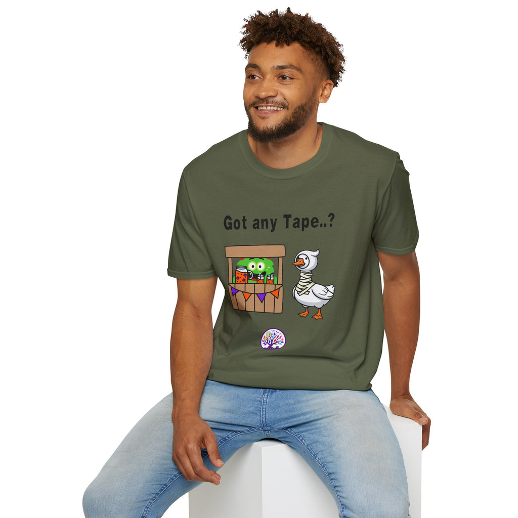 Got any Tape..? Funny Goose & Frog Market T-Shirt — Cute Animal Humor Tee