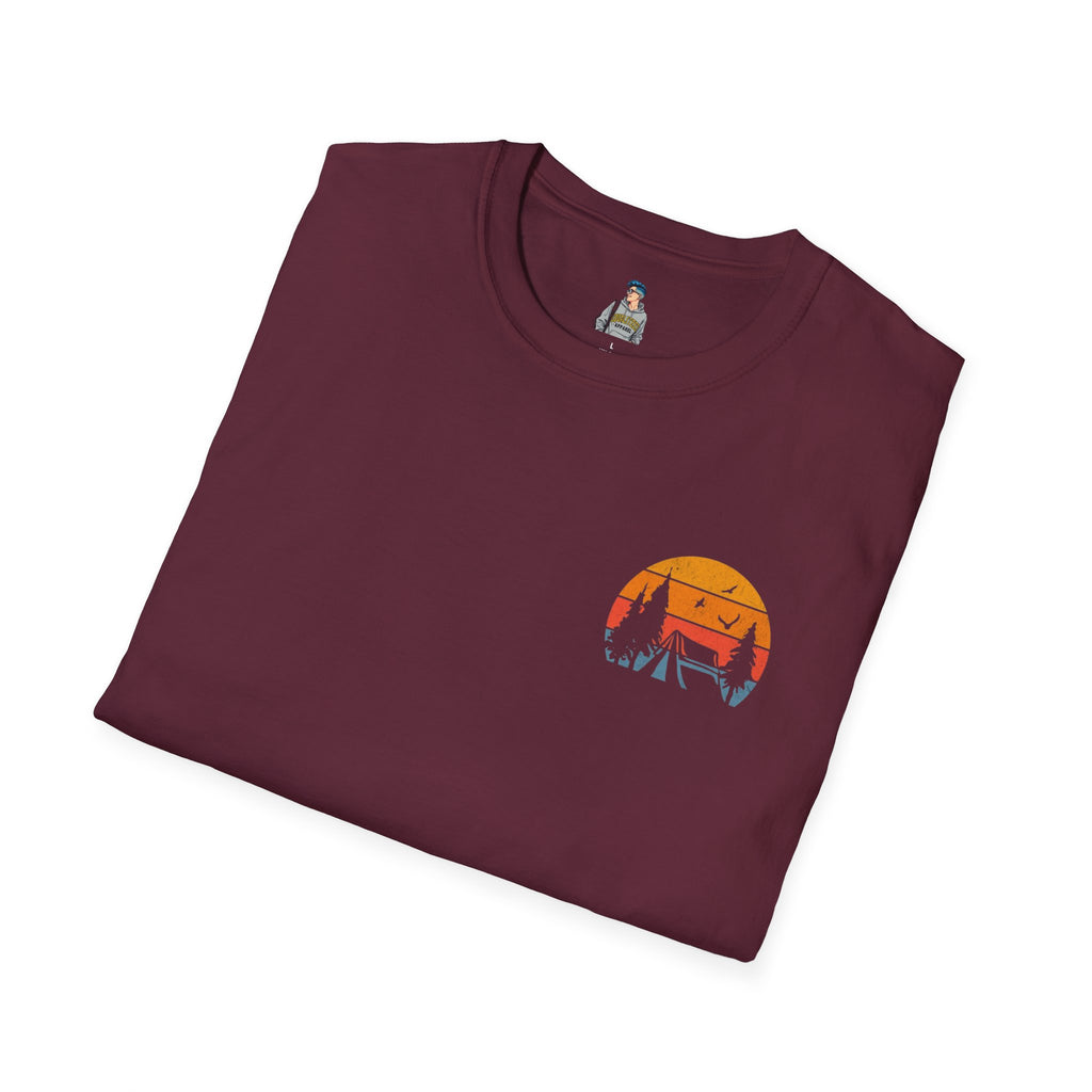 Unisex Softstyle T-Shirt - 'I'd Rather Be Camping' Adventure Tee