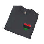 Unity and Heritage Unisex Softstyle T-Shirt with Pan-African Heart