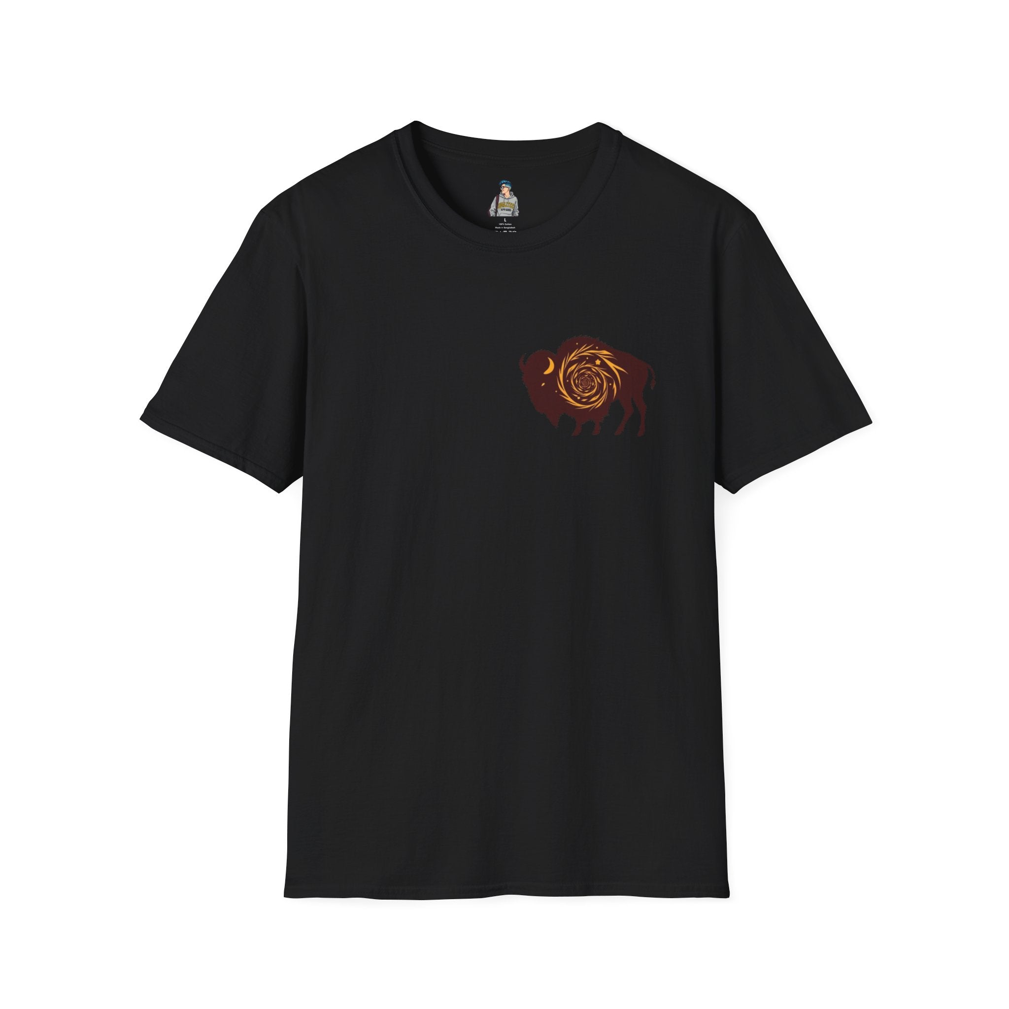 Buffalo Spiral Design Unisex Softstyle T-shirt