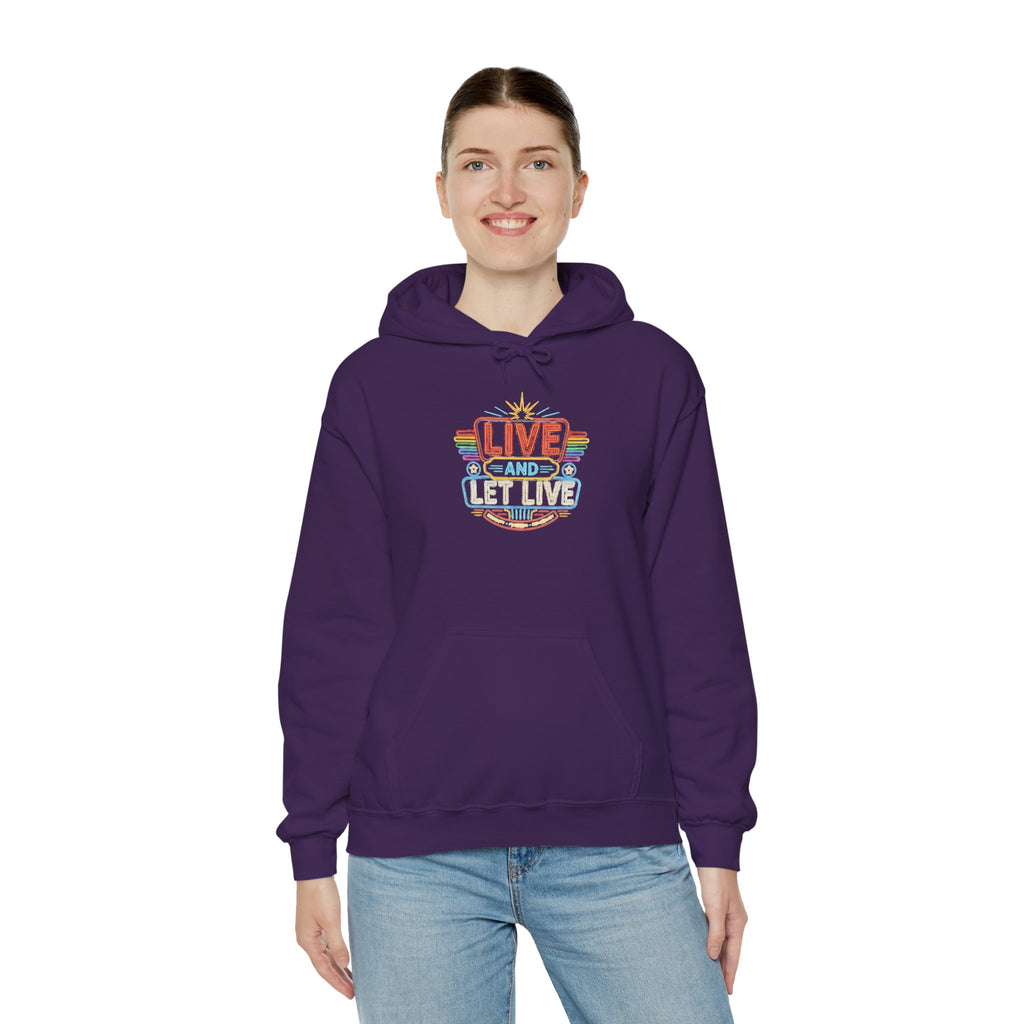 Live And Let Live Hoodie — Retro Peace Graphic Pullover