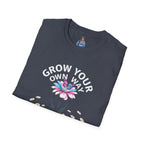 Grow Your Own Way Trans Pride Unisex T-Shirt - Floral Design for Garden Lovers