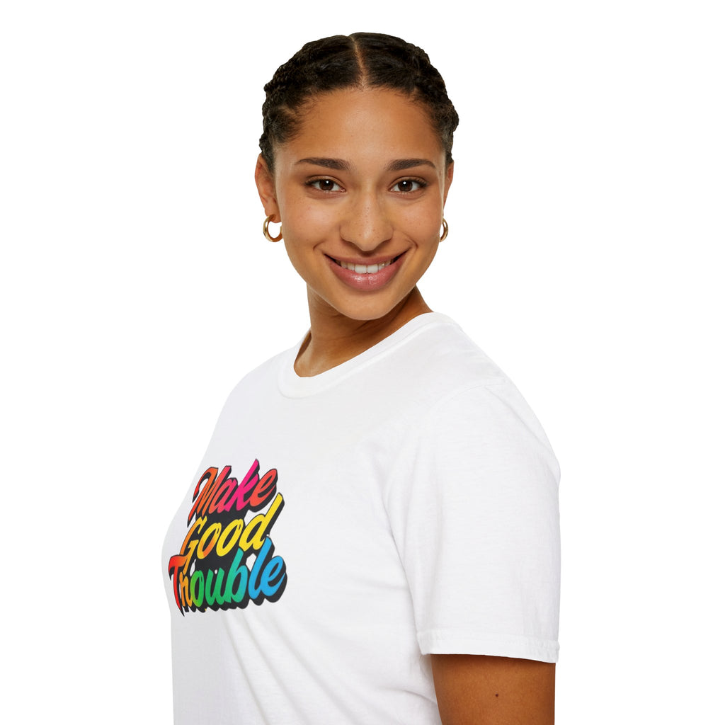 Make Good Trouble' Rainbow T-Shirt