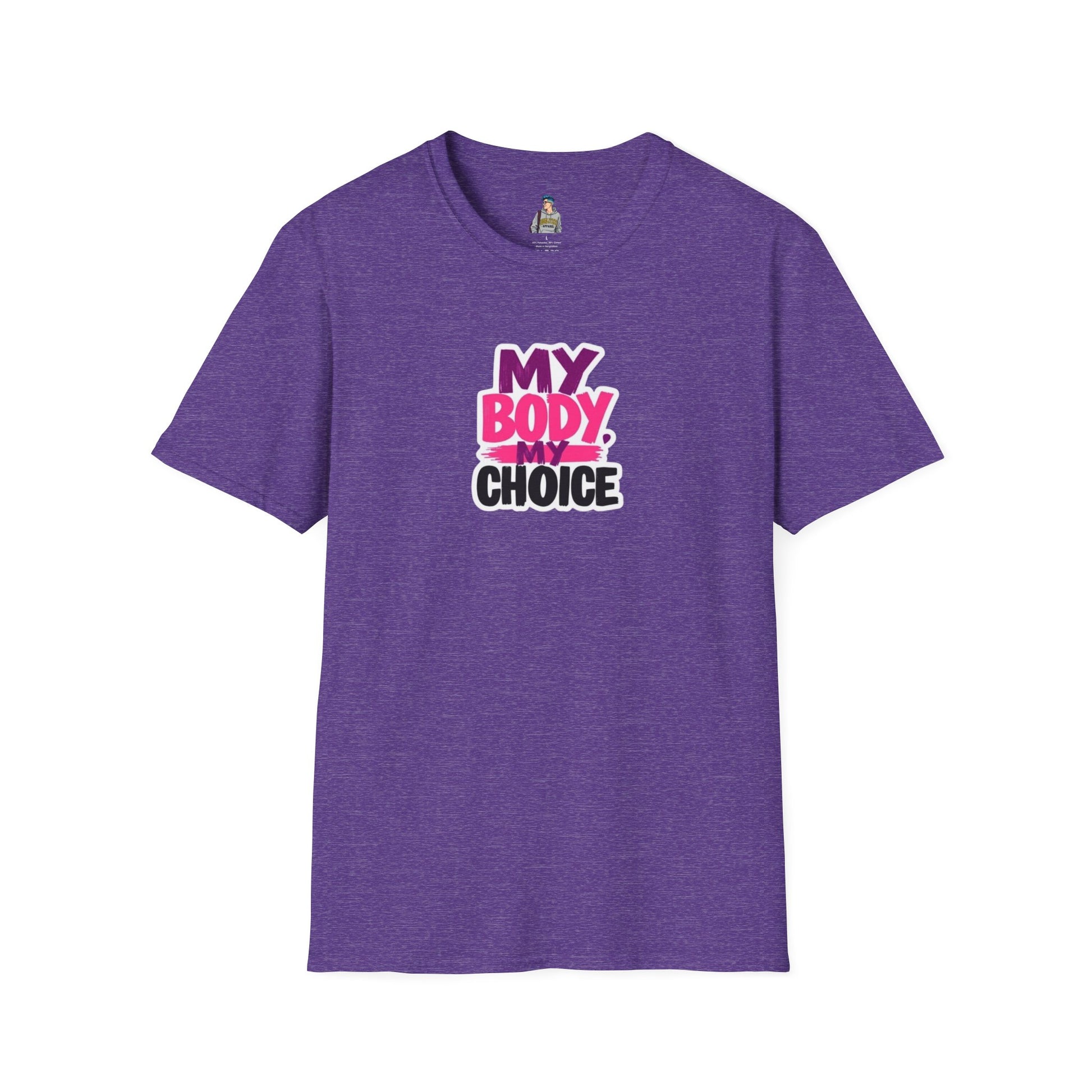 Empowering Unisex Softstyle T-Shirt - 'My Body, My Choice' Statement Tee
