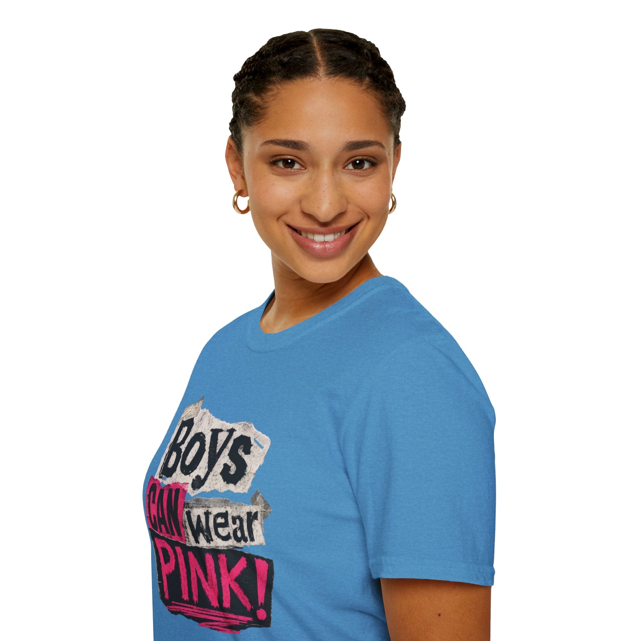 Boys Can Wear Pink T-Shirt — Bold Retro Feminist Graphic Tee