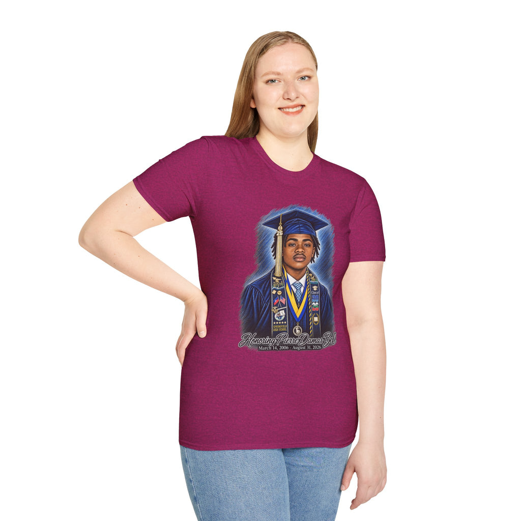 Portrait Front and Back - In Memory of Pierre Damas Bel T-Shirt
