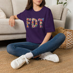 FDT Bold Floral Typography T-Shirt