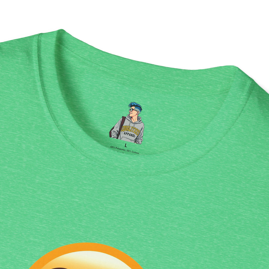 Unisex Softstyle T-Shirt with Eye Roll Emoji | Casual Graphic Tee for Everyday Humor