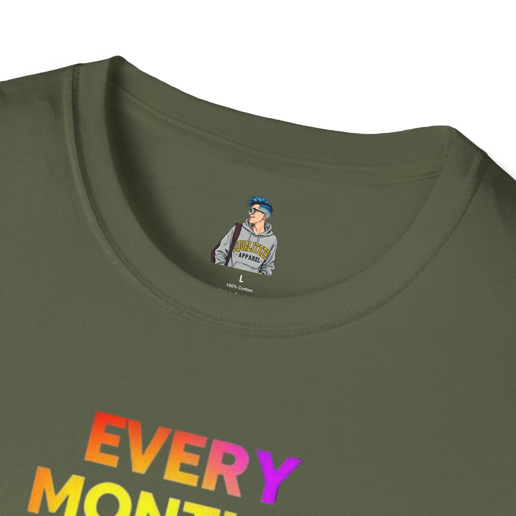 Queer History Month T-Shirt | Every Month is Queer History Month | Unisex Softstyle Tee