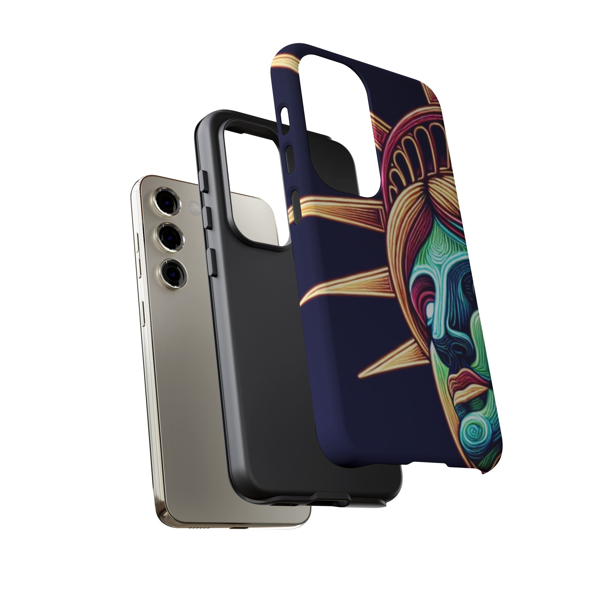 Statue of Liberty Neon Glowing Art Tough Case for Android & iPhone