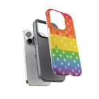 Rainbow Polka Dot Tough Phone Case for iPhone