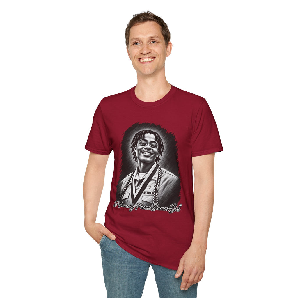 Smiling Portrait Front - In Memory of Pierre Damas Bel T-Shirt