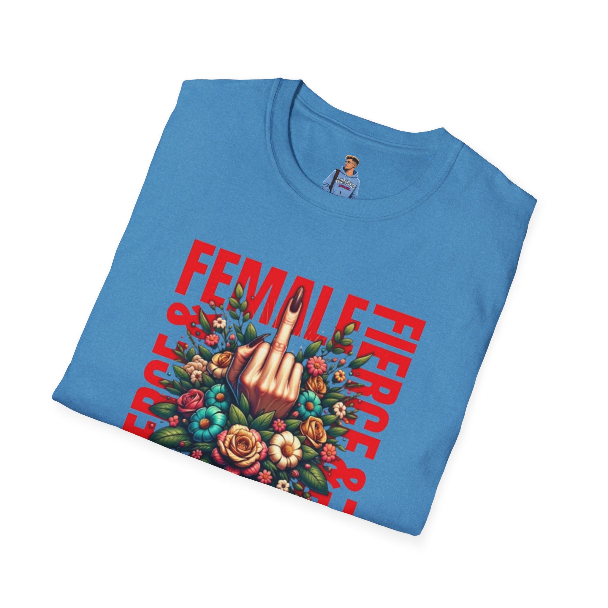 Fierce Female Unisex T-Shirt - Softstyle Floral Graphic Tee