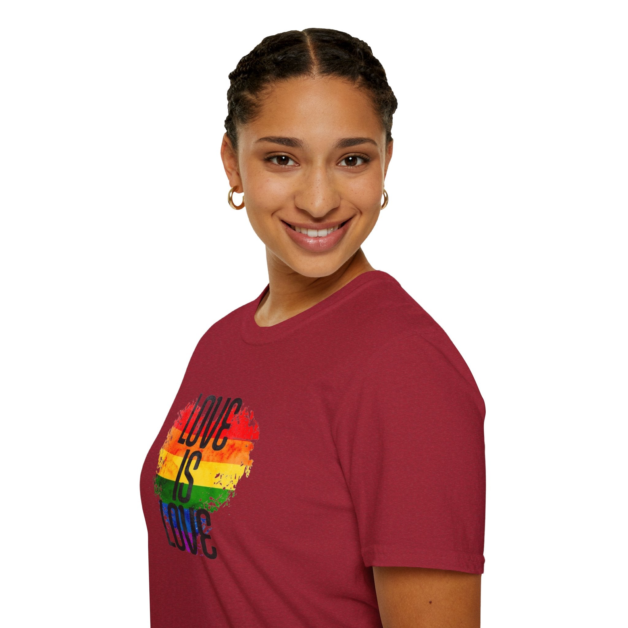 Pride Love Is Love Unisex Softstyle T-Shirt - EqualiTees.Me