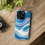 Blue & Pink Swirl Tough Case for iPhone