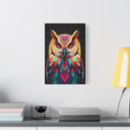 Colorful Owl Canvas Wall Art - 1.25" Stretched Matte