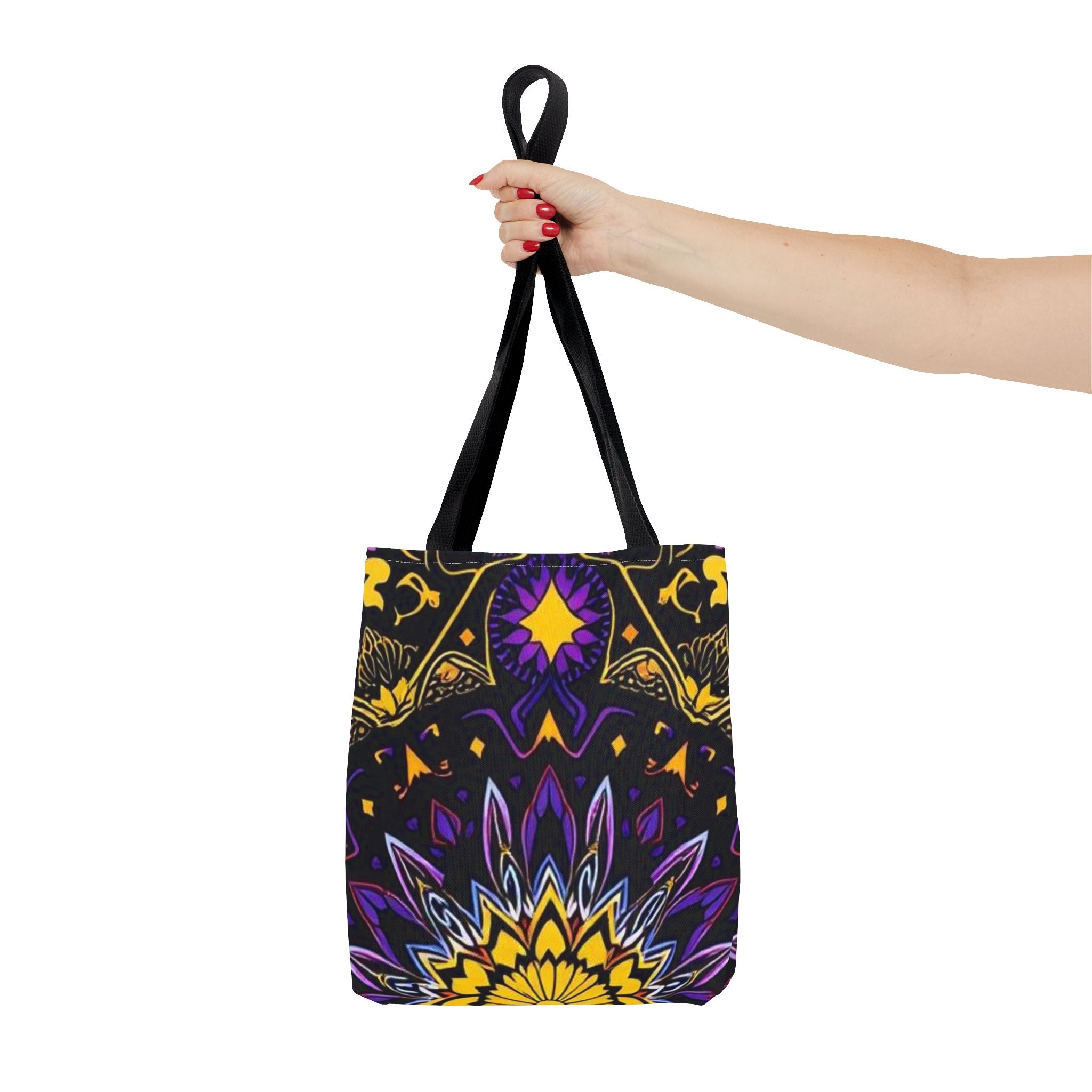 Purple & Yellow Design Tote Bag