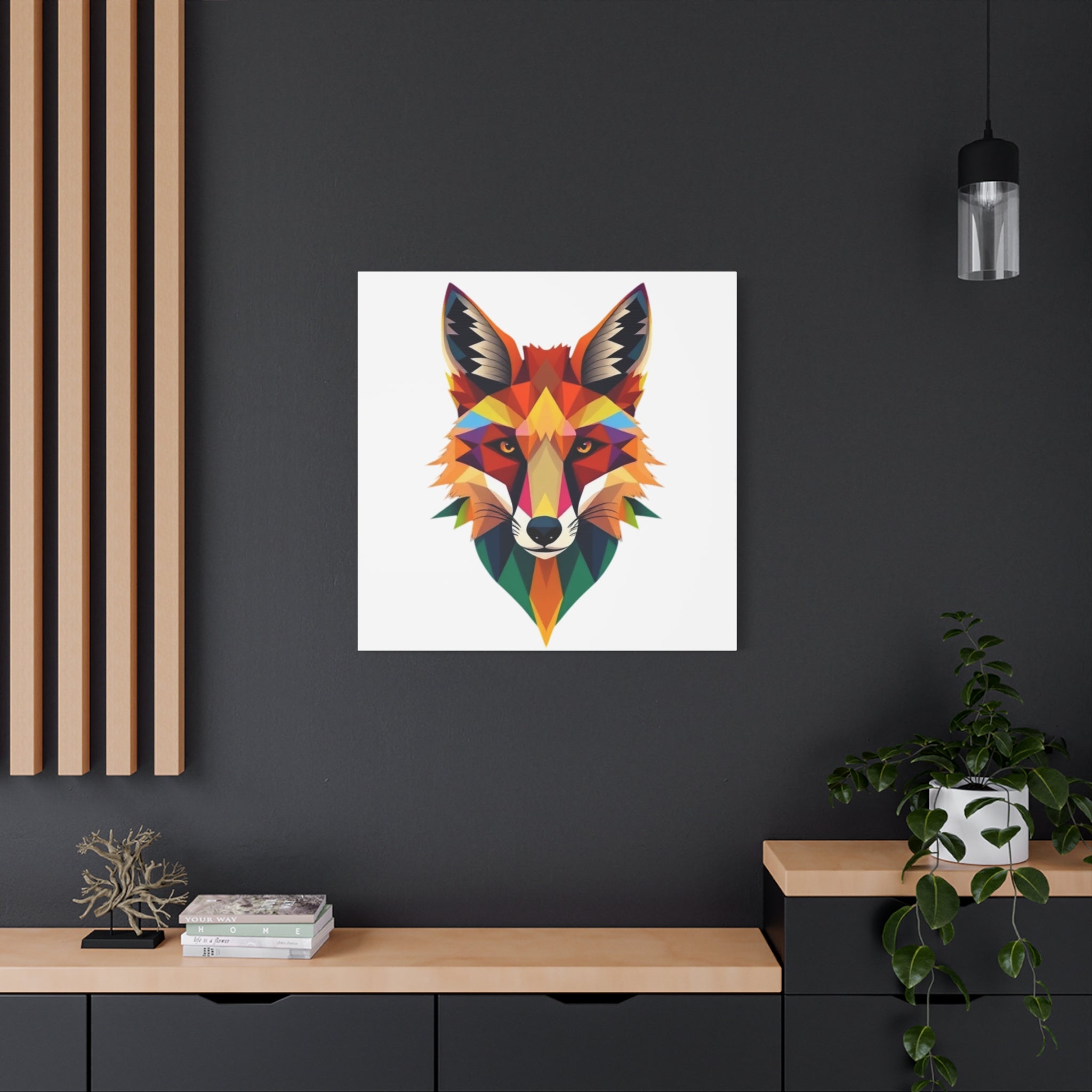 Colorful Fox Canvas Wall Art - Polished Modern Home Décor