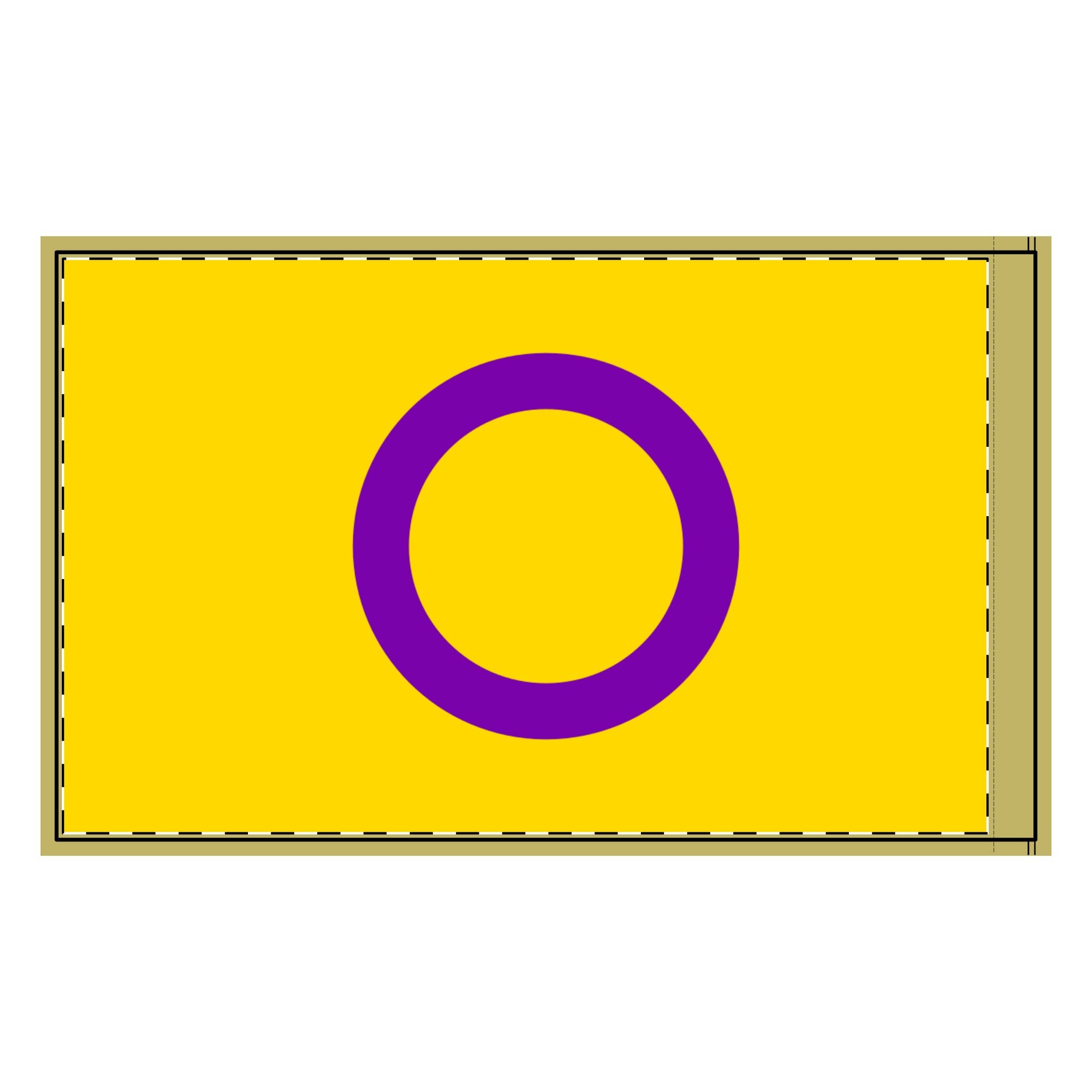Flag Double-Sided Intersex Pride