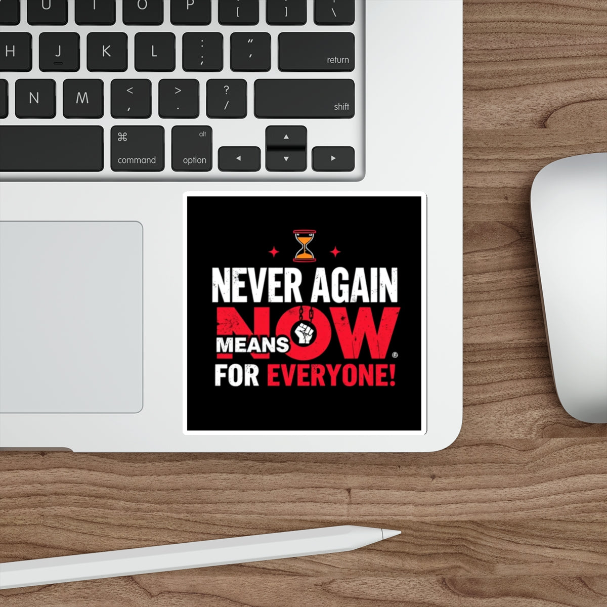 Die-Cut Stickers -  Stop Genocide - Never Again Means NOW for EVERYONE.