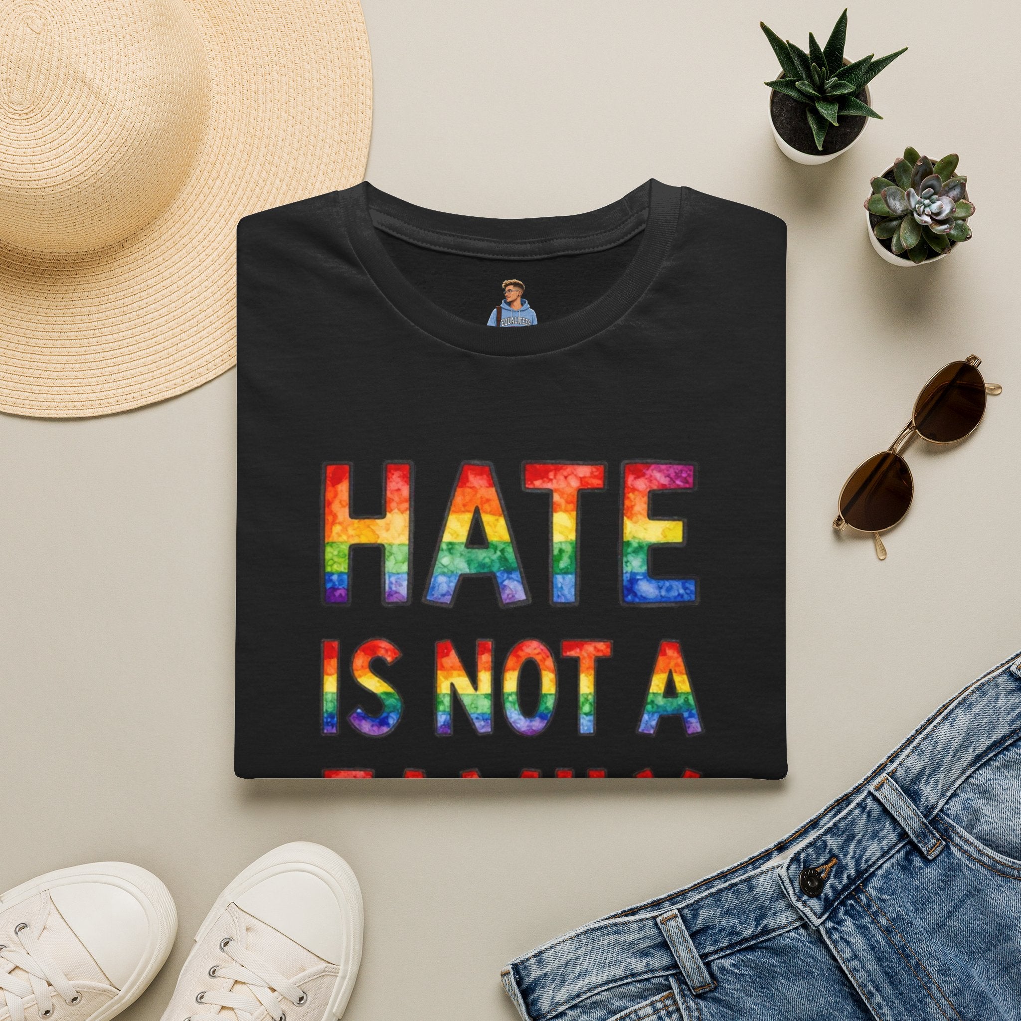 Hate Is Not A Family Value Rainbow Pride T-Shirt