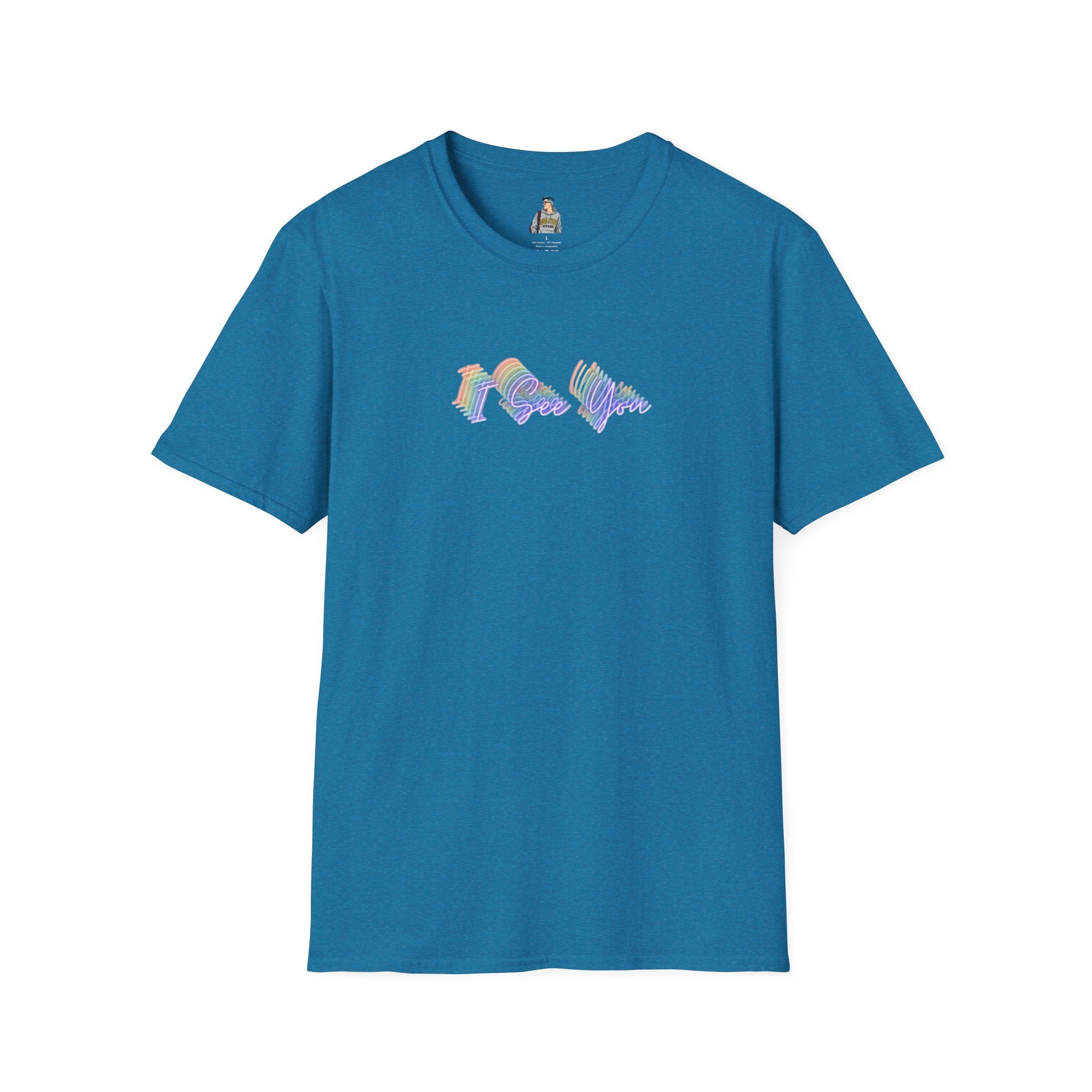 I See You Unisex Softstyle T-Shirt - Colorful Wave Design for LGBTQ+ Visibility