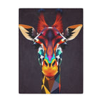 Colorful Giraffe Microfiber Blanket