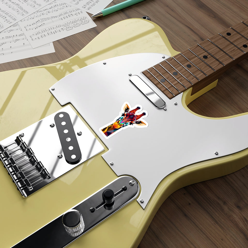 Colorful Giraffe Die-Cut Sticker