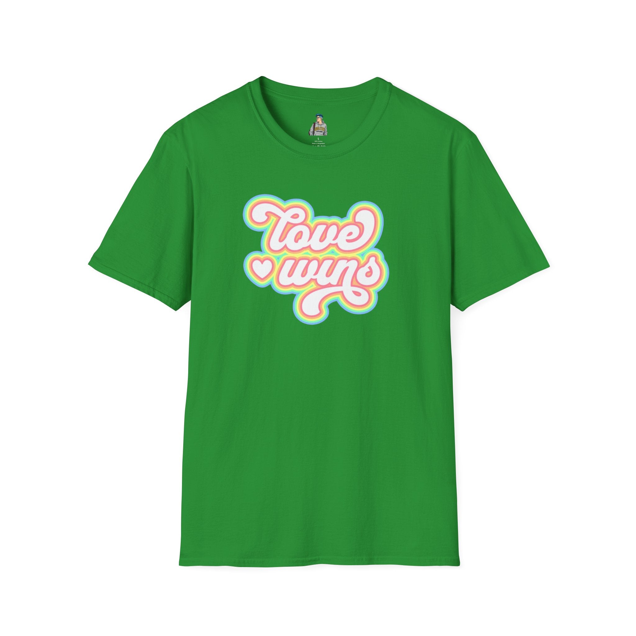 Love Wins Unisex Softstyle T-Shirt - Positive Vibes for Pride and Everyday Wear