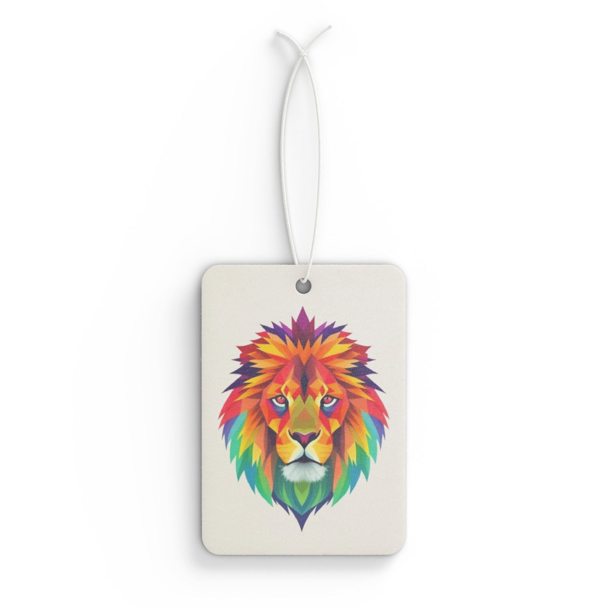 Rainbow Fractal Lion - Car Air Freshener - Eclectic and Aromatic