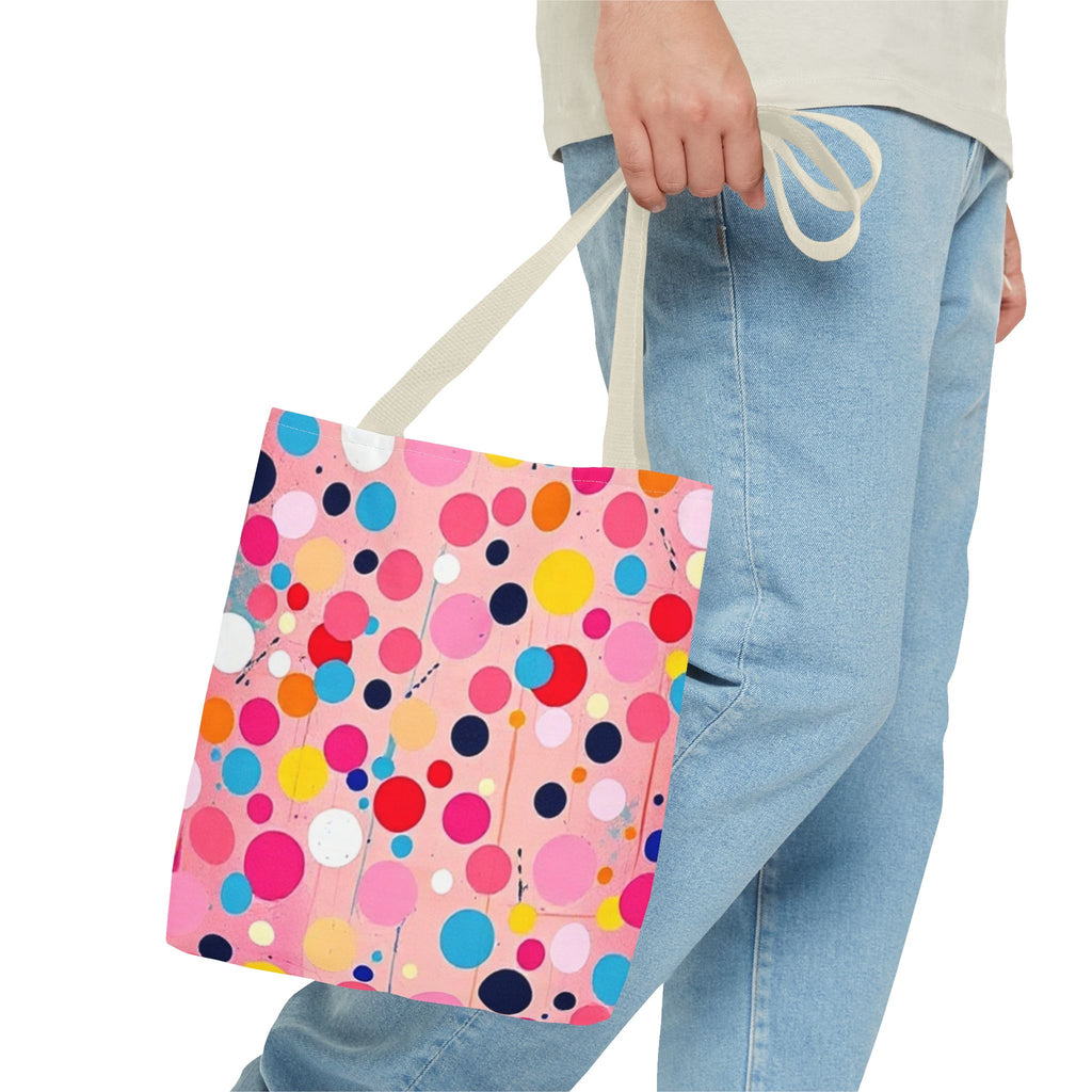 Dots and Drips over Pink Design - Tote Bag