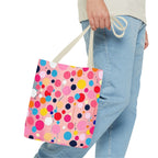 Dots and Drips over Pink Design - Tote Bag