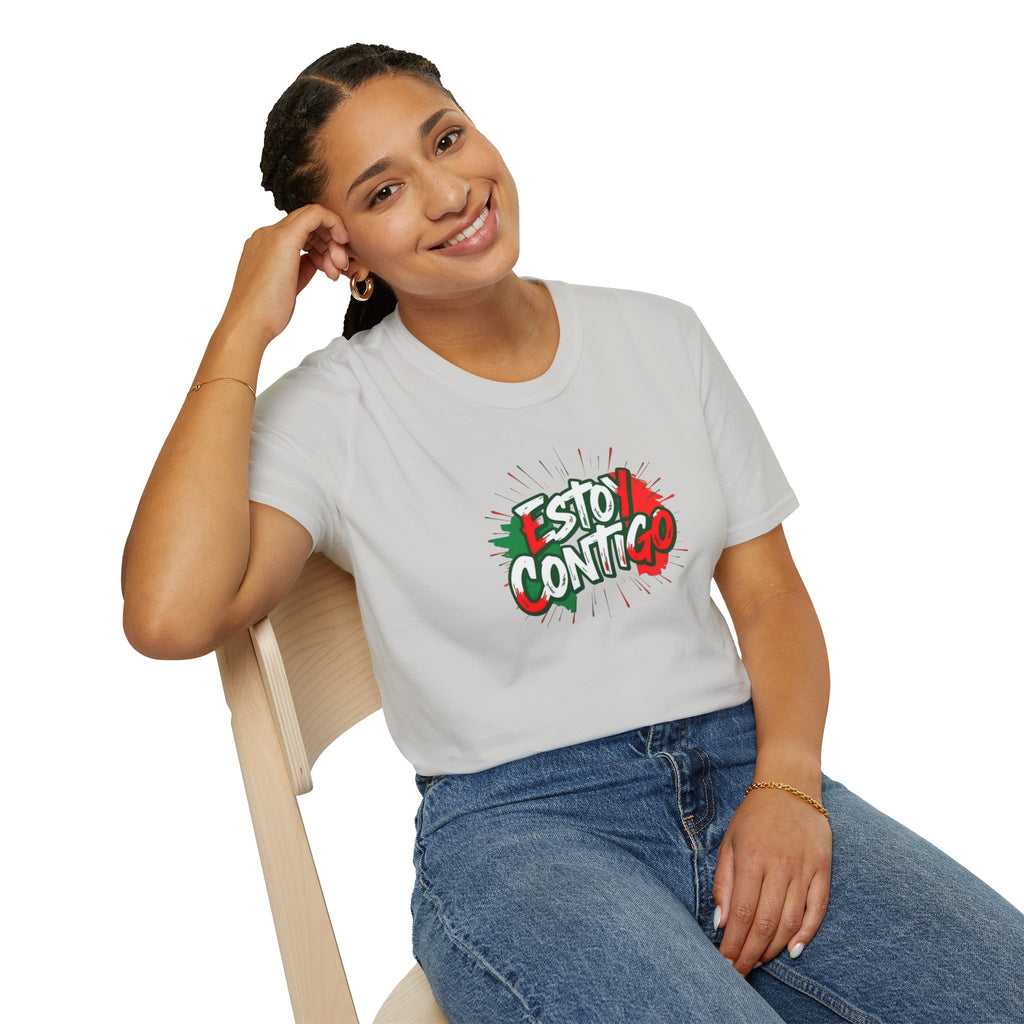Immigrants Make America Great T-Shirt Estoy Contigo (I Am With You) Unisex Softstyle T-Shirt Classic Protest Tee