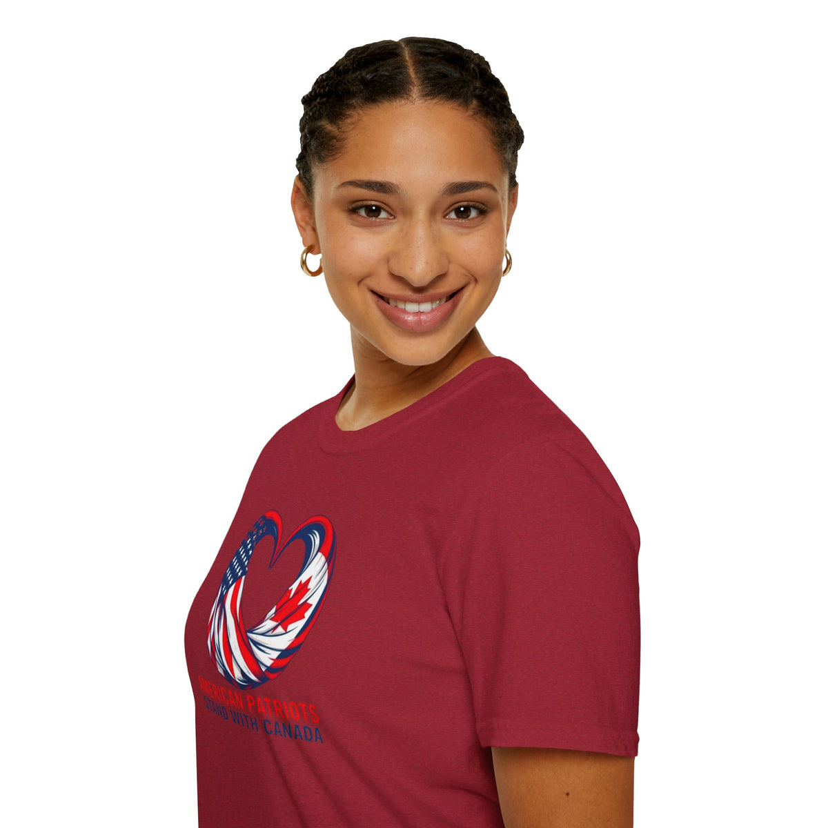 American Patriots Stand with Canada Unisex Softstyle T-Shirt