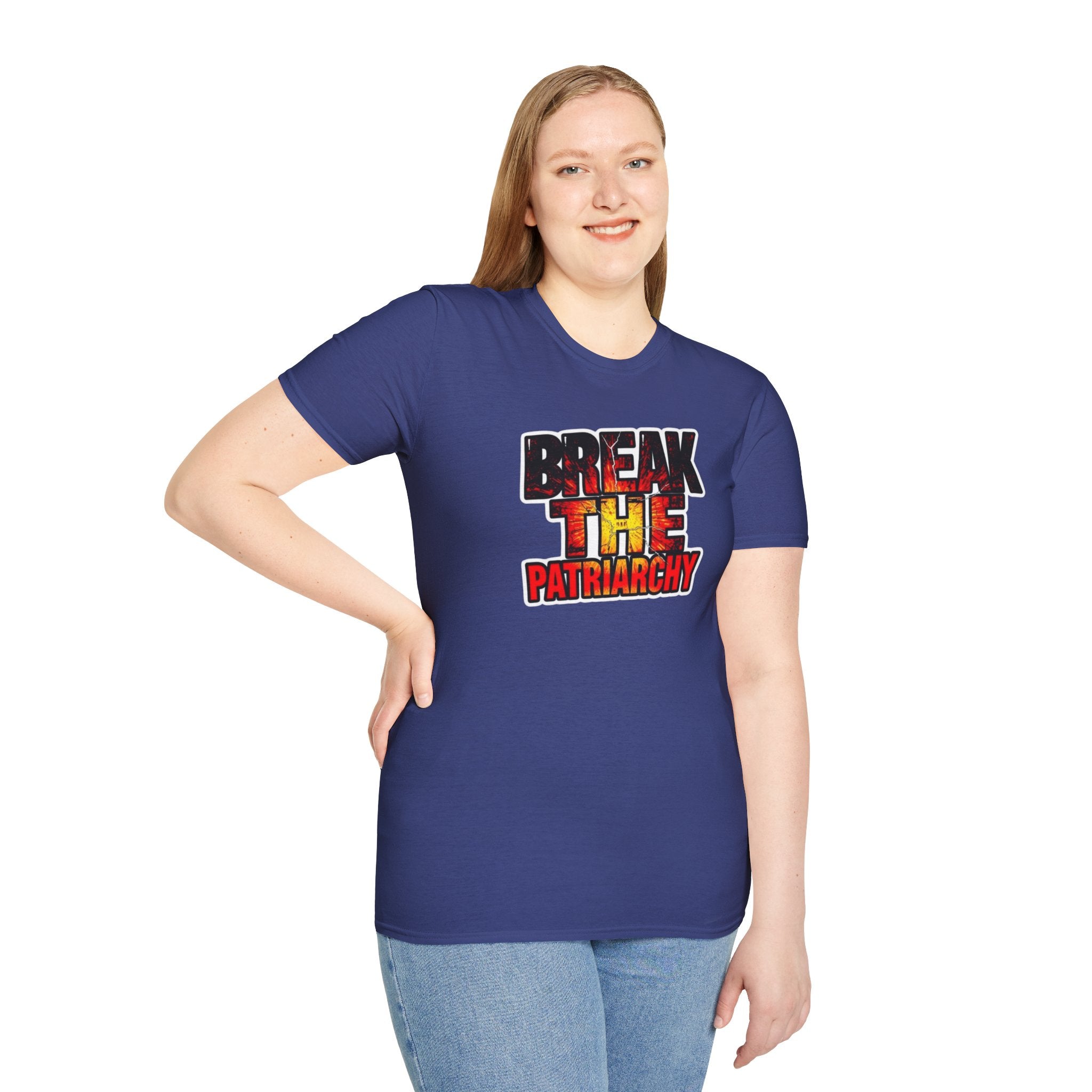 Break the Patriarchy Unisex Softstyle T-Shirt - Empowerment Wear for Social Change