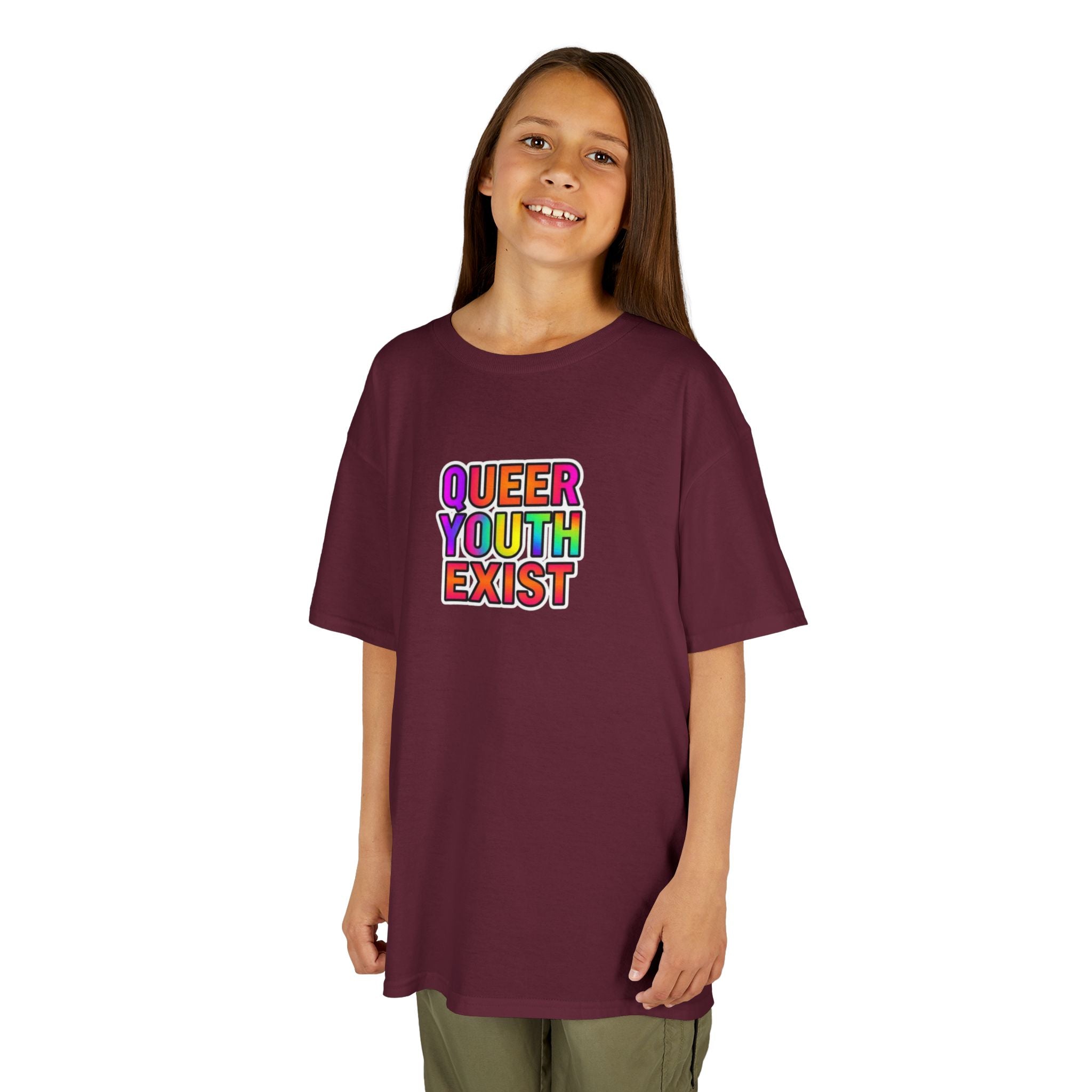 QUEER YOUTH EXIST Kids Heavy Cotton™ Tee - Pride Shirt for Children