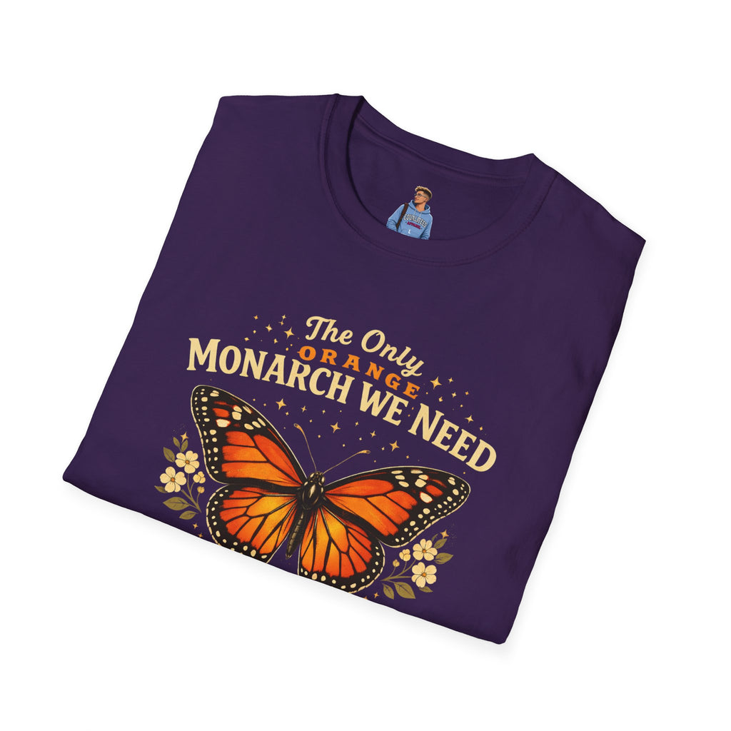 Monarch Butterfly T-Shirt — "The Only Orange Monarch We Need" No Kings Tee