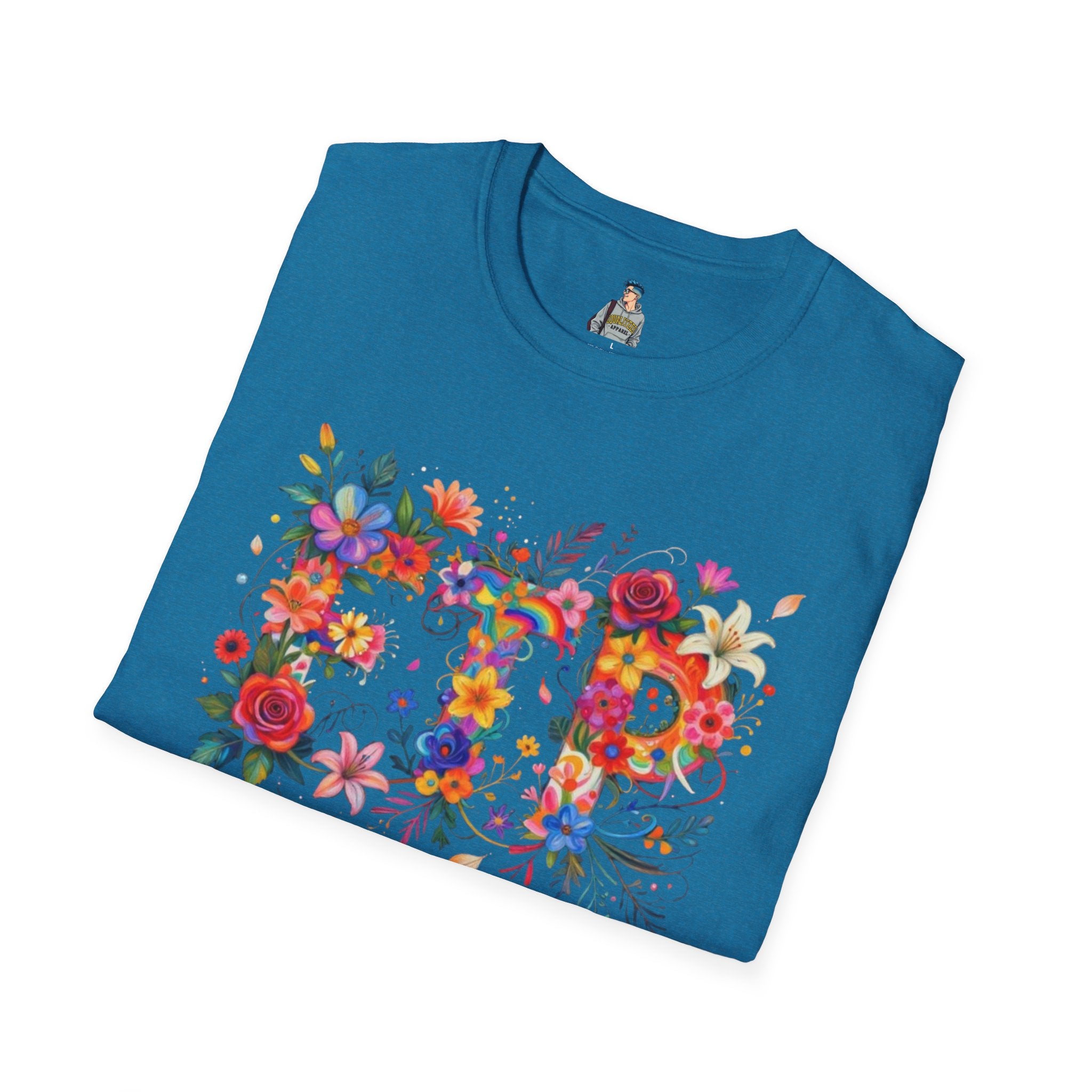 Floral 'FTP' Graphic T-Shirt