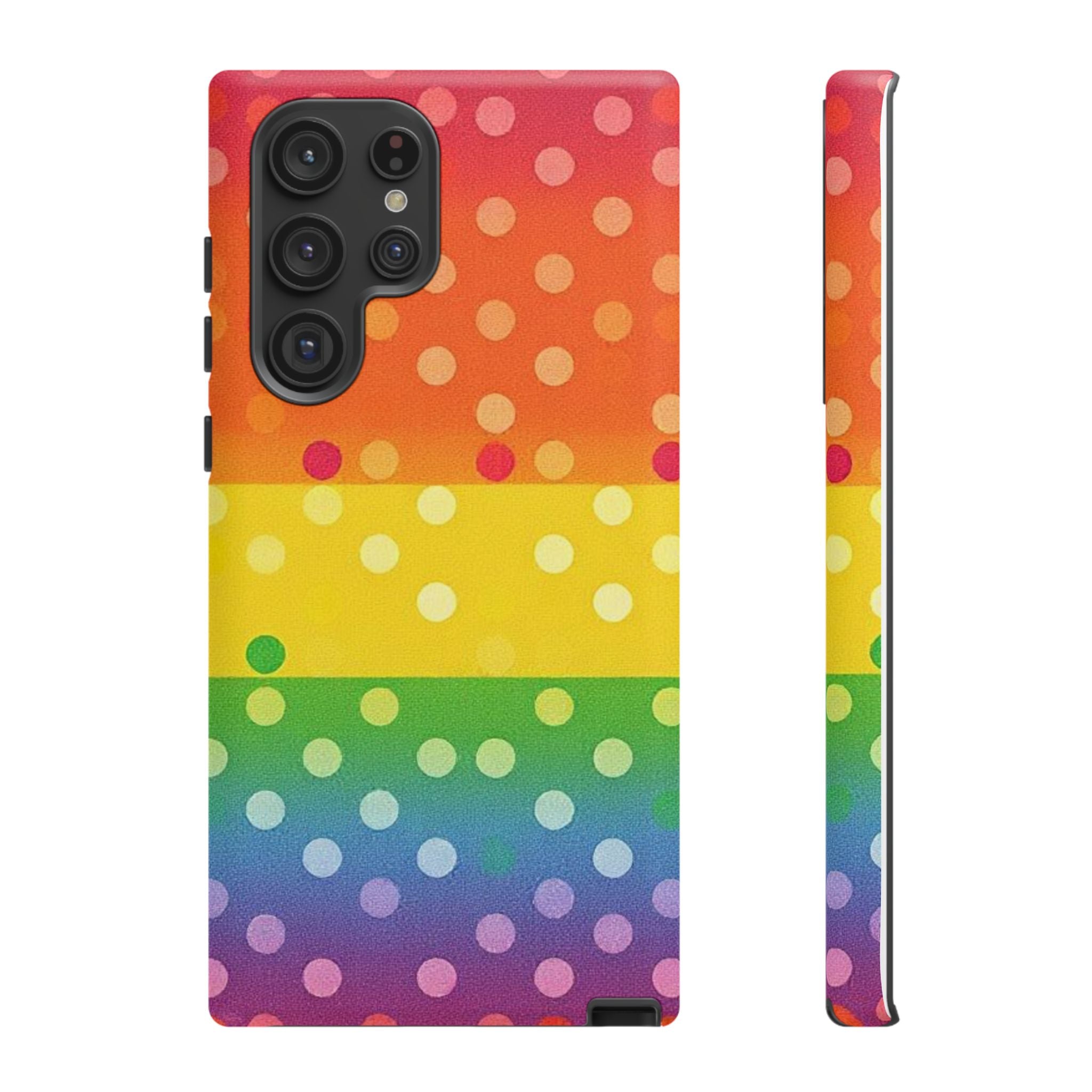 Rainbow Polka-Dot Tough Case for Android