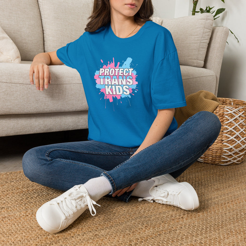 Protect Trans Kids Unisex Softstyle T-Shirt - Supportive LGBTQ+ Apparel