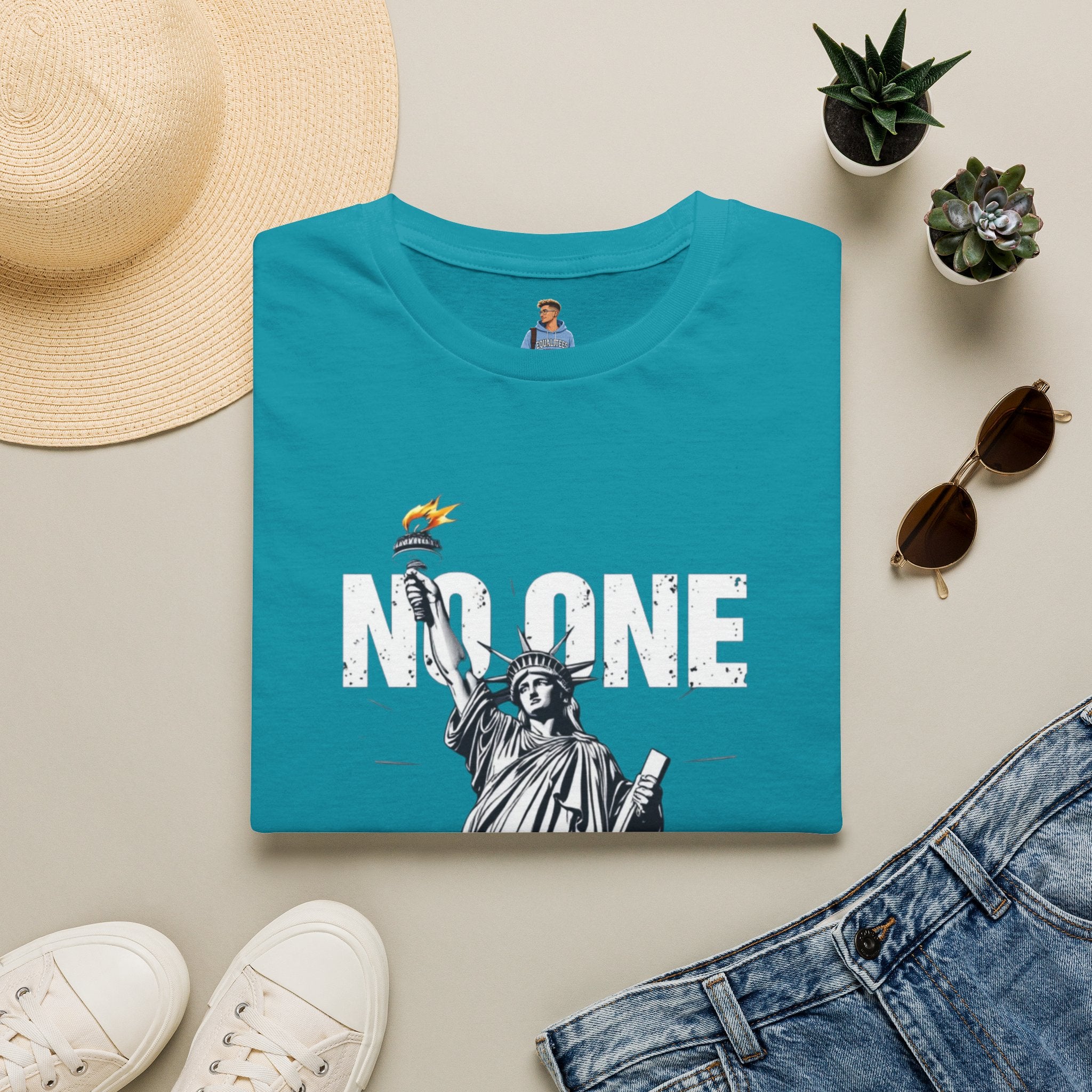 No One Is Illegal Graphic T-shirt