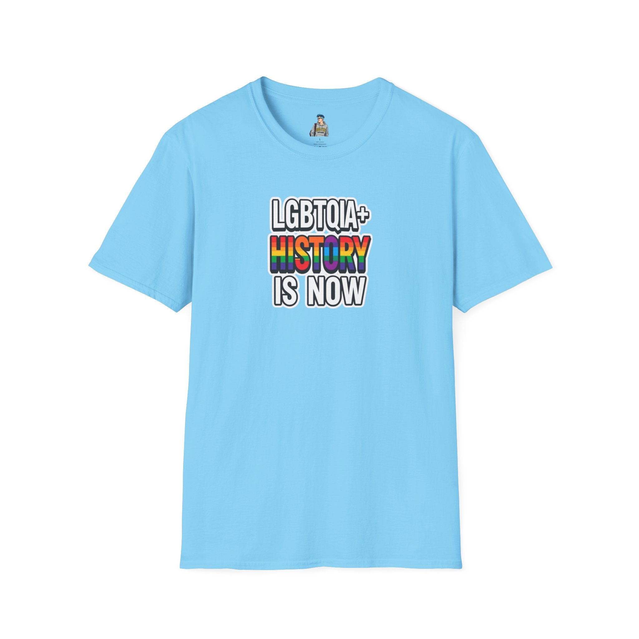 LGBTQIA+ History Is Now Unisex Softstyle T-Shirt