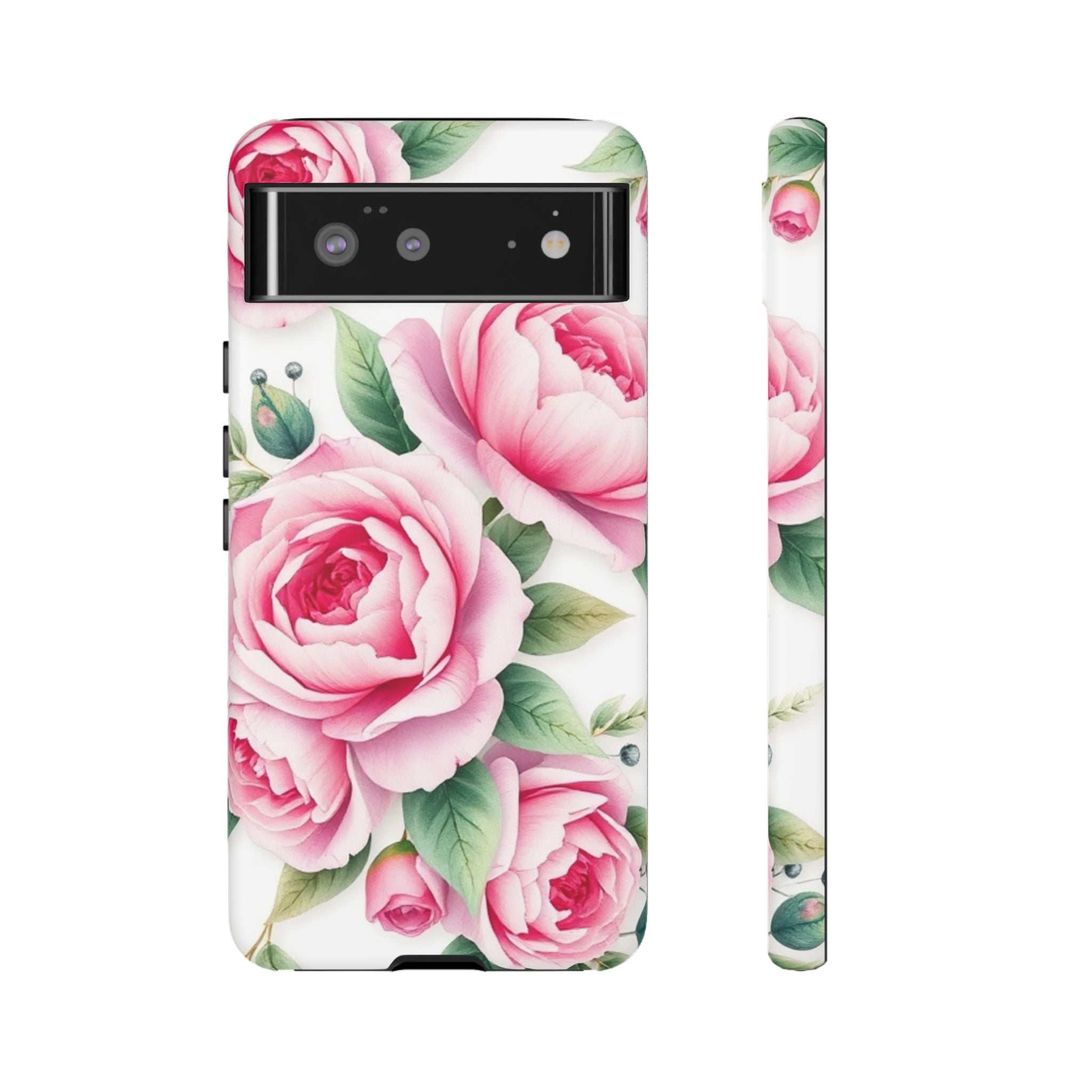 Android OR iPhone Compatible Cases - Pink Flower Design - Unique Tough Cases