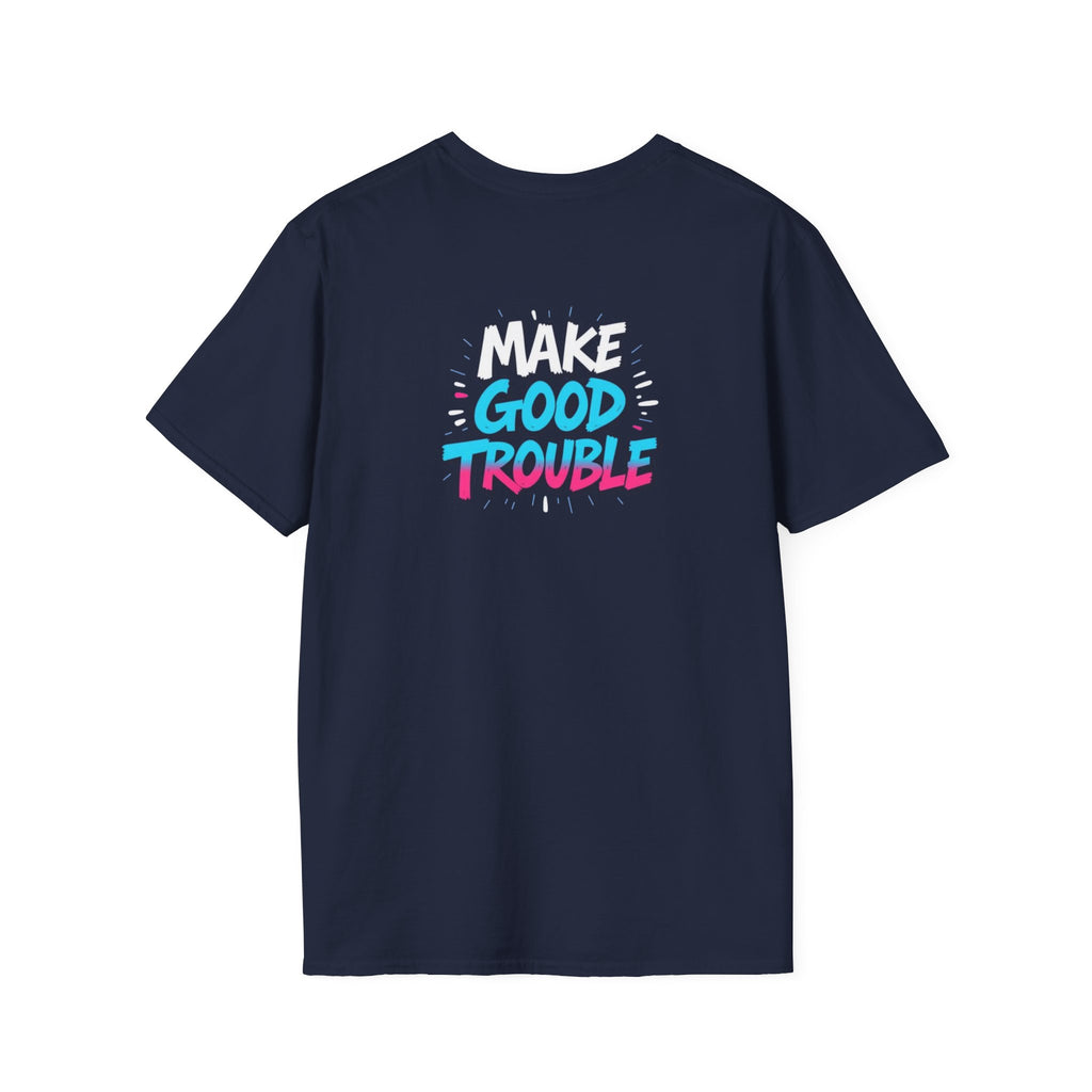 Make Good Trouble Trans Colors Graphic Unisex T-Shirt - Bold Statement Tee for Activists & Dreamers