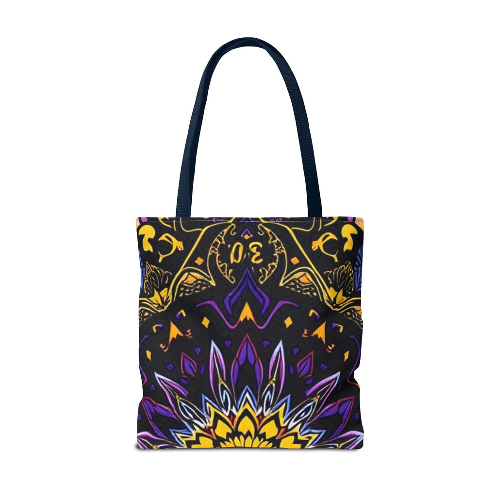 Purple & Yellow Design Tote Bag