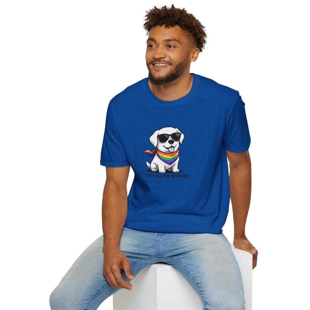 Pride Dog T‑Shirt – I Get All the Bitches